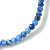 2mm Natural Lapis Lazuli Faceted Round Beaded Stretch Bracelets for Women BJEW-JB10843-02-3