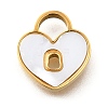 304 Stainless Steel Heart Lock Charms STAS-Q348-09G-1