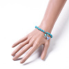 Dyed Natural Lava Rock(Dyed) Beads Stretch Bracelets BJEW-JB04221-05-4