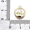 Brass Micro Pave Clear Cubic Zirconia Pendants LS-KK-G530-01B-G-3
