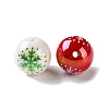 Christmas UV Plating Opaque Acrylic Beads AC-CBAA26B-16-2