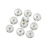 Brass Grade A Rhinestone Spacer Beads RB-A004-4-4