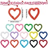 28Pcs 14 Colors Zinc Alloy Spring Gate Rings FIND-SP0002-61-2
