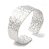 Non-Tarnish 304 Stainless Steel Hammered Wide Cuff Bangles for Women BJEW-L682-012P-3