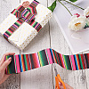 2 Rolls 2 Styles Stripe Pattern Printed Polyester Grosgrain Ribbon OCOR-TA0001-37A-5