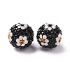 Polymer Clay Rhinestone Beads RB-L029-03E-2