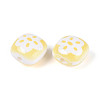Opaque Printed Acrylic Beads SACR-T018-01-2