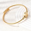 Twisted 304 Stainless Steel Cuff Bangles for Women BJEW-P387-01G-3