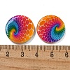 Natural Freshwater Shell Painting Beads BSHE-G039-04-3