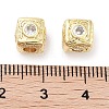 Brass Micro Pave Cubic Zirconia Beads KK-C051-28G-03-3