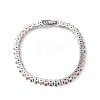 Cubic Zirconia Tennis Bracelet BJEW-L652-24P-01-2