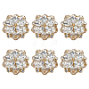 6Pcs Glass Rhinestone Shank Buttons BUTT-FG0001-52G-1