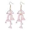 Jellyfish Acrylic & Glass Seed Bead Dangle Earrings EJEW-MZ00665-03-2