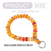 Resin Rondelle Bead with Polyester & Spandex Cord Phone Hand Strap Chains HJEW-TADJ0012-3