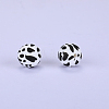 Printed Round Silicone Focal Beads SI-JX0056A-15-1