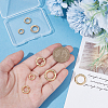 8Pcs 4 Styles Brass Spring Gate Rings KK-UN0005-59B-4