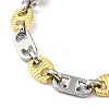 201 Stainless Steel Oval Links Chain Necklace NJEW-F22-39P-GP-3