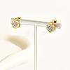 Elegant Vintage Style Heart Stainless Steel Hoop Earrings FS6217-3