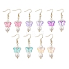 Glass & Shell Pearl & 304 Stainless Steel Dangle Earrings EJEW-JE07363-2