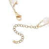 Natural Moonstone Round Beads Link Bracelets for Women BJEW-JB12149-01-4