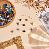 96Pcs 12 Colors Natural & Synthetic Mixed Gemstone Connector Charms PALLOY-HY00039-4