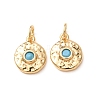 Brass Micro Pave Cubic Zirconia Charms CU-K002-41G-D-1