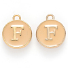 Golden Plated Alloy Enamel Charms ENAM-S118-06F-1