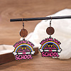 Teachers' Day Printed Wooden Dangle Earrings for Teachers FS-WG20E88-12-1