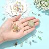 20Pcs 4 Style Glass Teardrop Pendants PALLOY-FS00072-4