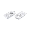 Brass Micro Pave Clear Cubic Zirconia Pendants KK-G432-18P-3