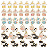 CHGCRAFT 40Pcs 5 Style Alloy Enamel Pendants ENAM-CA0001-80-7