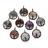 Natural Mixed Gemstone Pendants G-B001-01R-1