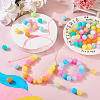  72Pcs 12 Colors Luminous Round Food Grade Silicone Beads SIL-TA0001-37-7