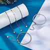 5Pcs 5 Styles Stainless Steel Chain Bracelets BJEW-UN0001-79-4