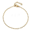 304 Stainless Steel Paperpclip Chains Bracelets for Women BJEW-U043-01G-4
