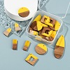 20Pcs 5 Style Resin & Walnut Wood Pendants RESI-LS0001-46-5