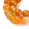 Natural Striped Agate/Banded Agate Beads Strands G-Z060-A01-C25-4