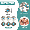 Tibetan Style Alloy with Resin Imitation Turquoise Connector Charms FIND-TAC0035-47AS-05-4