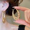 Textured Iron Hoop Earrings for Women WGCB37A-01-5
