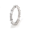 Brass Micro Pave Cubic Zirconia Finger Rings CU-CBA8D1E-01P-2