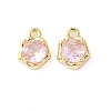 Brass Micro Pave Cubic Zirconia Charms KK-L208-10G-03-2