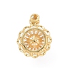 Eco-friendly Rack Plating Brass Micro Pave Cubic Zirconia Pendants KK-F843-16G-2