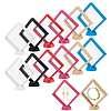 12Pcs 6 Colors Square Transparent PE Thin Film Suspension Jewelry Display Boxes ODIS-GA0001-71-1