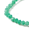 Glass & Brass Beaded Stretch Bracelet for Women BJEW-JB08512-6