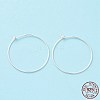 925 Sterling Silver Hoop Earring Findings STER-D035-24S-1