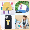 Polyester Embroider Thread Iron on/Sew On Patches PATC-WH0023-99-5