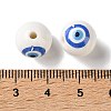 White Base Blue Evil Eye Hand Painted Ceramic Porcelain Beads PR-CBA3F2D-04A-3