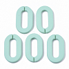 Opaque Spray Painted Acrylic Linking Rings OACR-N009-002A-A04-1