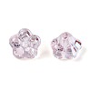 Electroplate Transparent Glass Beads Strands EGLA-N055-03A-08-3