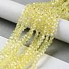 Electroplate Glass Bead Strands X-EGLA-R015-4mm-26-1